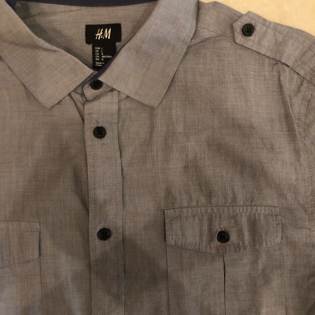 Gray H&M Casual Button Down